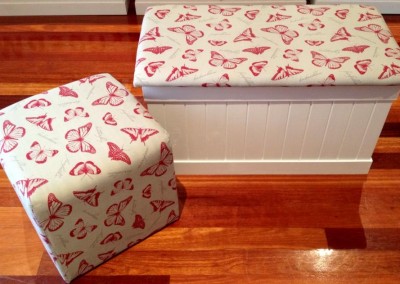 red butterfly Ottoman