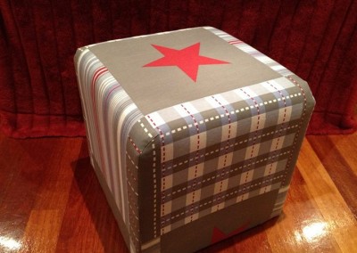 star & stripes grey Ottoman