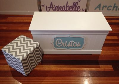 chevron ottoman