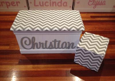 chevron ottoman